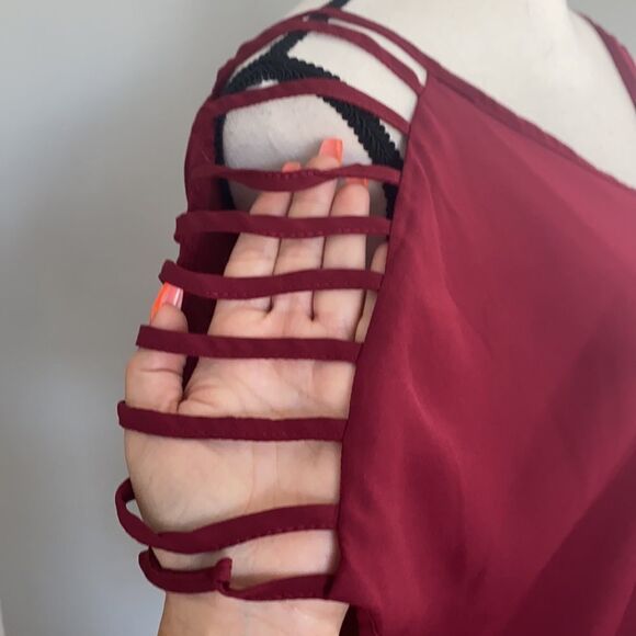 Women’s Maroon Blouse - Picture 2 of 3